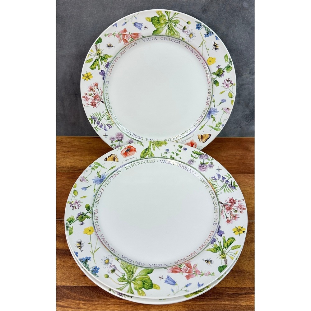 Lot of 4 Wildflower Meadow by Marjolein Bastin for Hallmark Dinner Plates